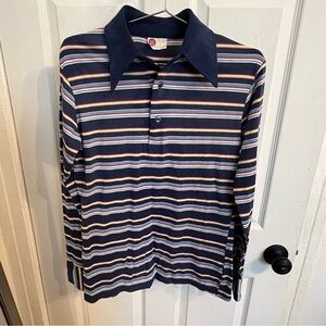 Vintage Kings Road Striped Polo Shirt